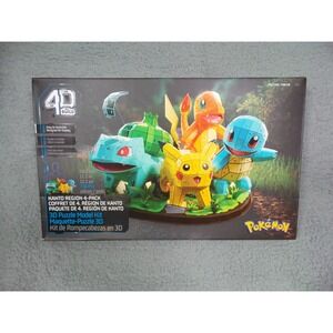 4D Build Pokemon Puzzle  Model Kit! Kanto Region 4-pack In 1 Box NEW, EXCLUSIVE
